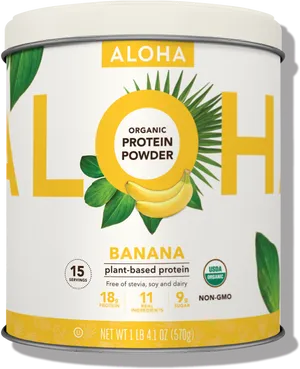 Aloha Banana Organic Protein Powder PNG Image