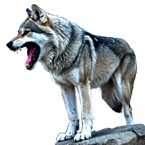 Alpha Wolf In Battle Png Sqf PNG Image