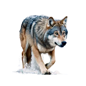 Alpha Wolf In Snow Png 06292024 PNG Image