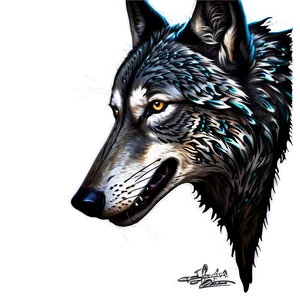 Alpha Wolf Tribal Tattoo Png Cvn52 PNG Image