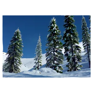 Alpine Snow Trees Png Coi19 PNG Image