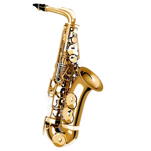 Alto Saxophone With Flowers Png Tab PNG Image