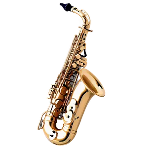 Alto Saxophone With Notes Png Oqp29 PNG Image