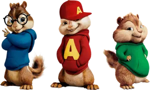 Alvin_and_the_ Chipmunks_ Characters PNG Image