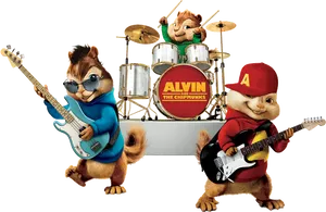 Alvinandthe Chipmunks Band PNG Image