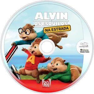 Alvinandthe Chipmunks Road Trip Blu Ray PNG Image