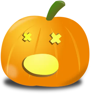 Amazed Pumpkin Emoji PNG Image