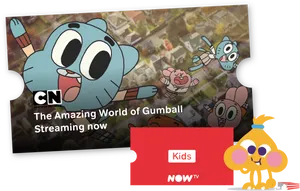 Amazing Worldof Gumball Streaming Ad PNG Image