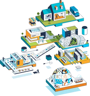 Amazon Ecosystem Illustration PNG Image