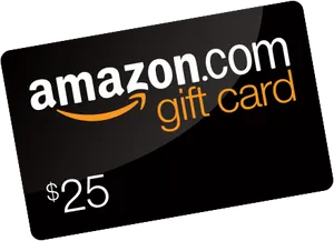 Amazon25 Dollar Gift Card PNG Image