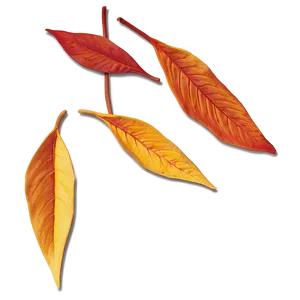 Amber Leaves Fall Png Ago PNG Image