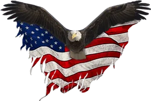 American Eagle Flag Wings PNG Image