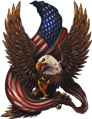 American Eagle Patriotic Symbol PNG Image