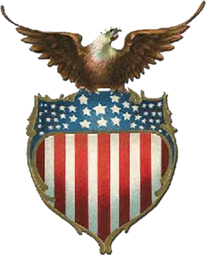 American Eagle Shield Emblem PNG Image