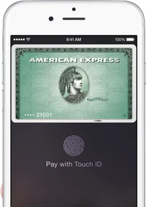 American Express Mobile Payment Touch I D PNG Image