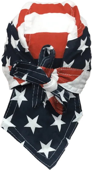 American Flag Bandana Knotted PNG Image