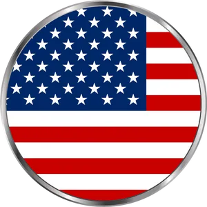 American Flag Button PNG Image