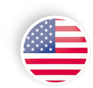 American Flag Circle Graphic PNG Image