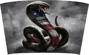 American Flag Cobra Artwork PNG Image