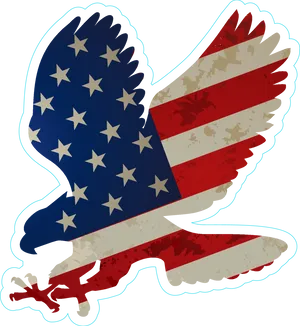 American Flag Eagle Silhouette PNG Image