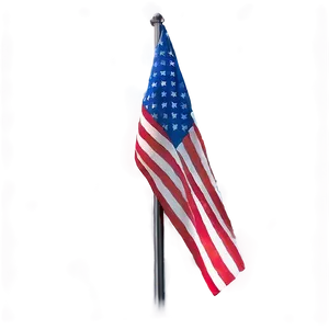 American Flag On Pole With Spotlight Png 06132024 PNG Image