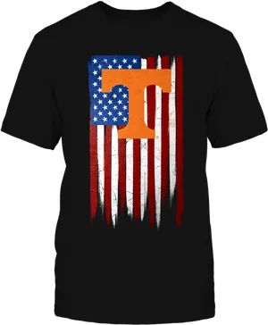 American Flag Paint Drip Shirt PNG Image