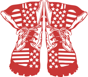 American Flag Sneakers Graphic PNG Image