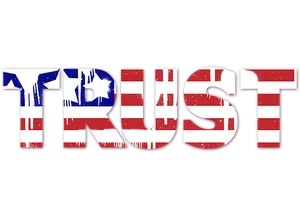 American Flag Trust Graphic PNG Image