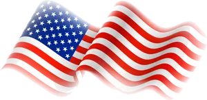 American Flag Waving4th July Celebration PNG Image