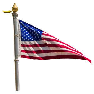 American Flag With Flagpole Png 06212024 PNG Image