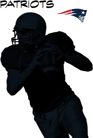 American Football Player Silhouette Patriots PNG Image