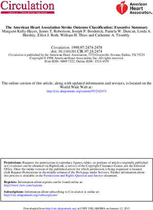 American Heart Association Stroke Outcome Classification PNG Image