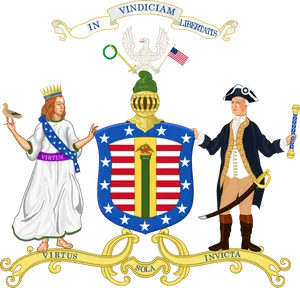 American Heraldry Illustration PNG Image