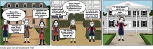 American Independence Delegates Comic Strip PNG Image