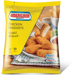 Americana Chicken Nuggets Package PNG Image