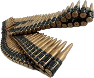 Ammunition Belt Realistic Render PNG Image