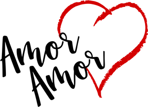 Amor Heart Calligraphy PNG Image