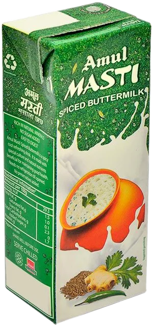 Amul Masti Spiced Buttermilk Packaging PNG Image