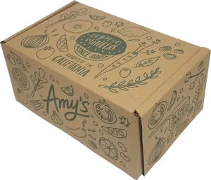 Amys Organic Pioneers Custom Printed Shipping Box PNG Image