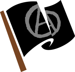 Anarchy Symbol Flag Illustration PNG Image