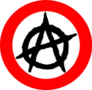 Anarchy Symbol Red Circle PNG Image