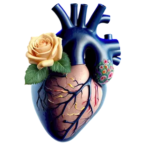 Anatomical Heart With Flowers Png 72 PNG Image