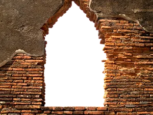 Ancient Brick Wall Archway PNG Image