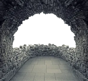 Ancient Castle Archway Stone Structure PNG Image