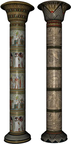 Ancient Egyptian Columns PNG Image