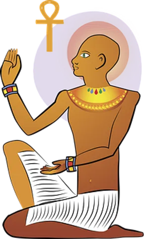 Ancient Egyptian Scribe Illustration PNG Image