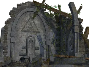 Ancient Masonic Ruins Architecture PNG Image