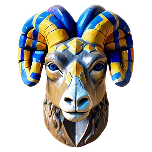 Ancient Ram Head Statue Png 06292024 PNG Image