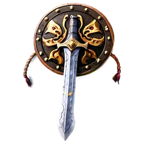 Ancient Sword And Shield Graphic Png Vdv56 PNG Image