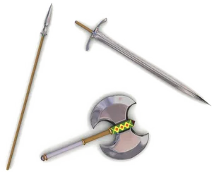 Ancient Weapons Collection PNG Image